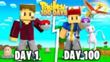 I SPENT 100 DAYS IN MINECRAFT PIXELMON! (Pokemon In Minecraft)