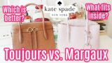 Kate Spade Toujours vs. Margaux | Comparing the Medium Toujours and Margaux Satchels | What Fits?