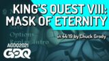 King's Quest VIII: Mask of Eternity by Chuck Grody in 44:19 – Awesome Games Done Quick 2021 Online