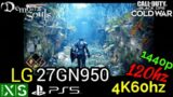 LG 27GN950-B 4K144hz LG Nano IPS – Demons Souls PS5 120hz Console Gaming XBOX Series X LG27GN950