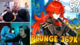 MaisanIsMyLaifu Diluc Plunges For 369k DMG | Just a Normal Episode Kapp | Genshin Impact Moments #69