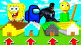 Minecraft PE : DO NOT CHOOSE THE WRONG LONG HOUSE! (Venom, Spongebob, Among Us & Baldi's Basics)