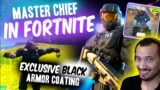 My REACTION to Master Chief Halo Infinite Fortnite SKINS! He Comes with BLACK Armor Coating!