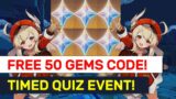 NEW 1.2 Promo Code! Limited-Time Event: Paimon's Trivia Quiz!! | Genshin Impact