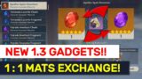 NEW 1.3 Gadget Is AMAZING! Character Ascension Material Exchange! | Genshin Impact
