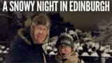 NEWS FLASH: it snowed in Edinburgh last night! (that doesn't happen often, so we went out at 2am!)