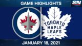 NHL Game Highlights | Jets vs. Maple Leafs – Jan. 18, 2021