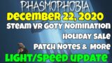 Phasmophobia Update December 22 – Game News: Lights, Speed, Sale, GOTY Nomination?!