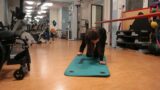 Quadriplegic | Core exercises on the floor