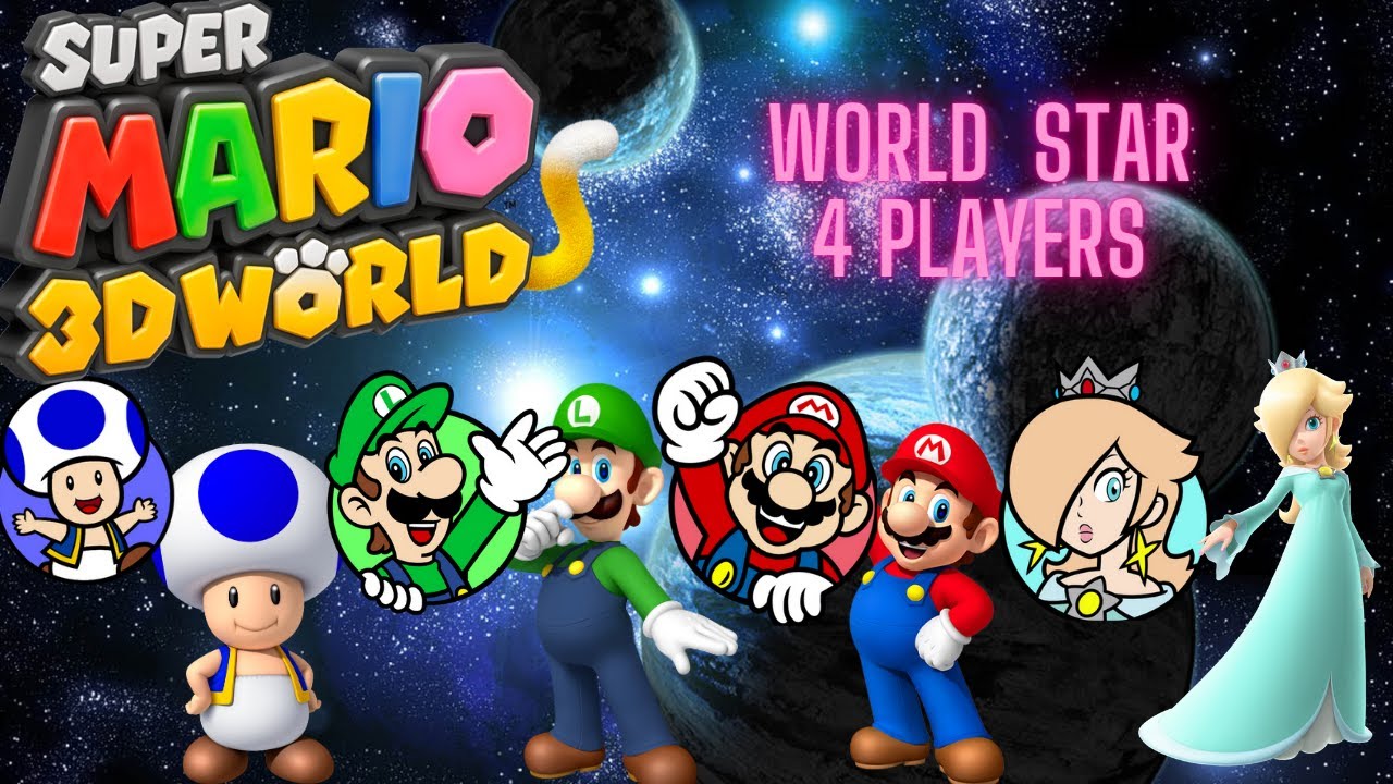 super-mario-3d-world-100-walkthrough-world-star-4-players-game-videos