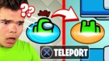 TELEPORTING In AMONG US Using PORTALS!