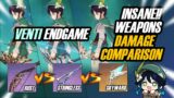 Venti ENDGAME Build – Weapons DMG Comparison – Genshin Impact