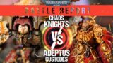 Warhammer 40,000 Battle Report: Chaos Knights vs Adeptus Custodes 2000pts