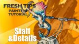 Warhammer 40K Jain Zar Aeldari Phoenix Lord (staff & details) Fresh Tips miniature painting tutorial