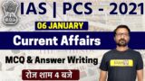 upsc 2021 || IAS PCS || Current Affairs 6 January, MCQ & Answer Writing | By Pawan Sir | @Live  4PM