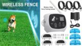 123 Wireless Electric Dog Pet Fence Shock Collar System Waterproof Transmitter 100g2280