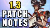 1.3 Patch Notes | Genshin Impact