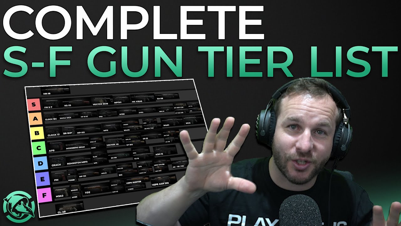 Complete SF Gun Tier List Escape from Tarkov Game videos