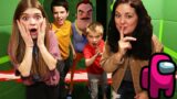 Escaping Hello Neighbor Is The Imposter Among Us In Real Life 3!