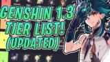 Genshin Impact 1.3 Tier List (Updated)