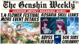 Genshin Impact Weekly News #11 | Patch 1.4 Events DETAILS | Rosaria Ability LEAKED! | ABYSS HERALD??