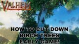 HOW TO CUT DOWN BIRCH TREES EARLY GAME (NO BRONZE AXE!) – Valheim