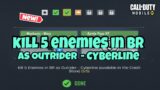 Kill 5 Enemies in BR as Outrider  Cyberline [available in the Credit Store] Gameplay in CODM