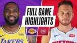 LAKERS at PISTONS | FULL GAME HIGHLIGHTS | January 28, 2021
