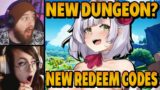 NEW DUNGEON? | NEW REDEEM CODES | GENSHIN IMPACT FUNNY MOMENTS PART 129