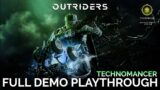 Outriders – Full Demo Playthrough & All Side Quests | No Dialogue (Technomancer)