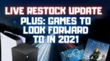 PS5 RESTOCK LIVE UPDATE | XBOX SERIES X RESTOCK NEWS | NEW PS5 AND SERIES X GAMES FOR 2021