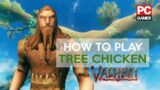 Playing Tree Chicken in Valheim