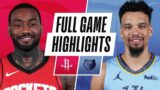 ROCKETS at GRIZZLIES | FULL GAME HIGHLIGHTS | February 4, 2021