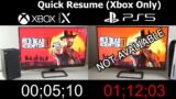 Red Dead Redemption 2 – PlayStation 5 vs Xbox Series X – Startup and Load Times Comparison