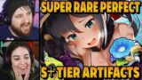 SUPER RARE PERFECT S+ TIER ARTIFACTS | SPEND MONEY F2P DAMAGE GENSHIN IMPACT FUNNY MOMENTS PART 142