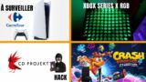 Stock PS5 carrefour, Xbox series x RGB, cd project hack, crash bandicoot ps5 xbox series x|s switch