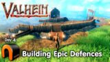 VALHEIM Building EPIC Defences For Fort Nooblets DAY 4 #Valheim