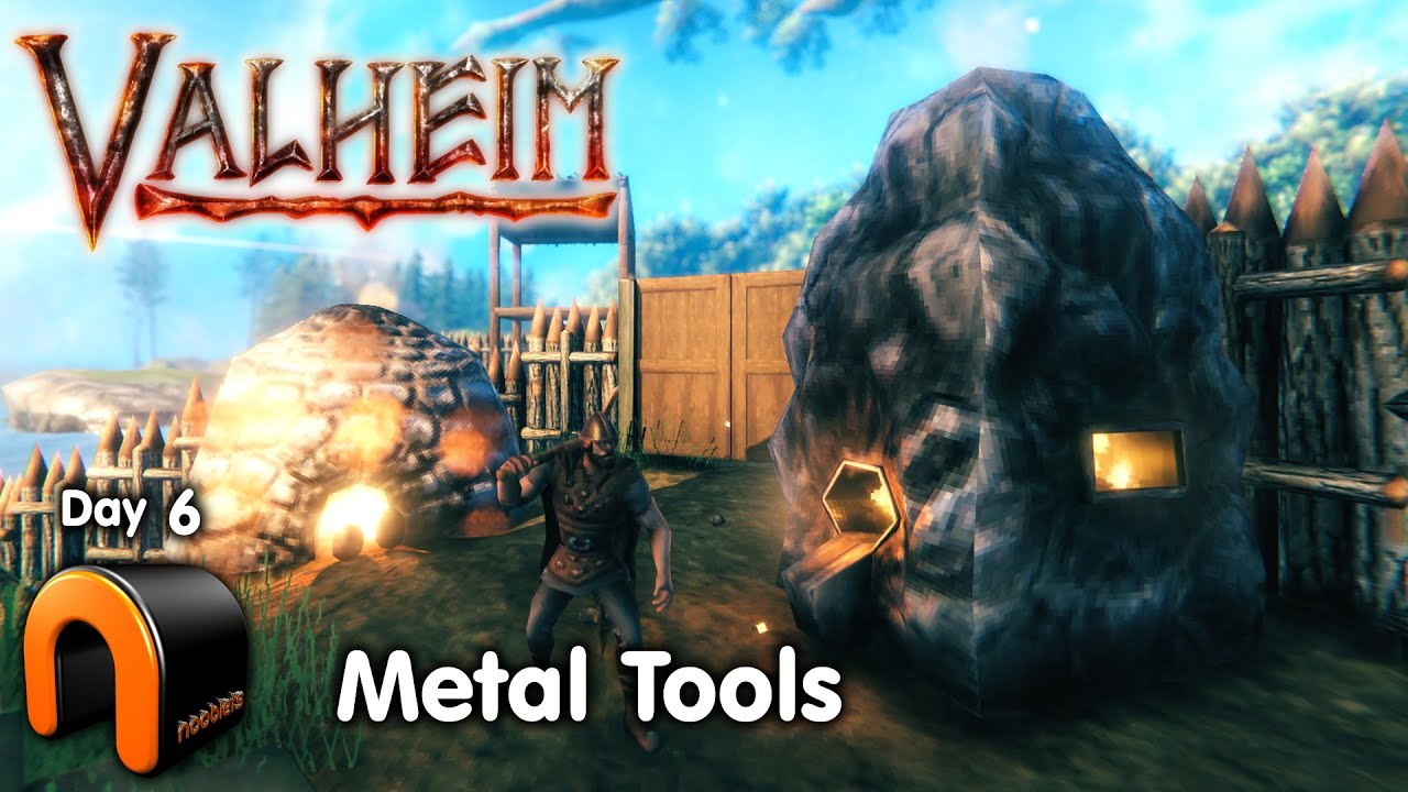 VALHEIM Metal Tools Axe & Pickaxe DAY 6 Valheim Game videos