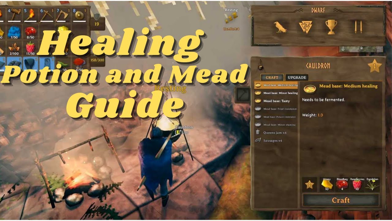 Valheim Healing Potion and Mead Guide Game videos