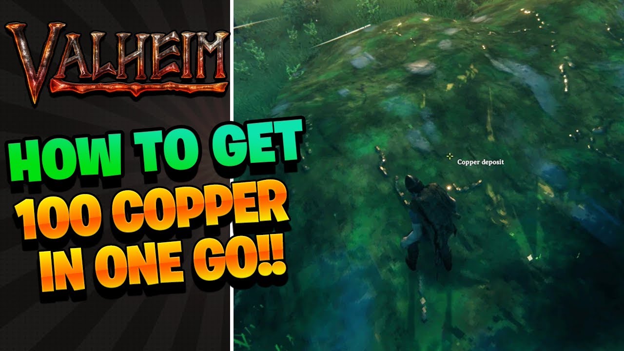 Valheim Tutorial How To Get 100 Copper in one run!! Game videos