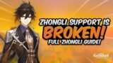 ZHONGLI BUFFS ARE CRAZY! TOP TIER SUPPORT – Best Zhongli Build (Guide & Showcase) | Genshin Impact