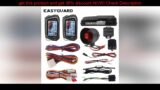 new EASYGUARD 2 Way Car Alarm System big LCD Pager Display auto Start stop Turbo Timer Mode shock/v