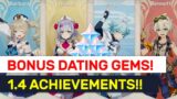 18 NEW 1.4 Achievements! Bonus Dating Gems & New Rosaria Updates! | Genshin Impact