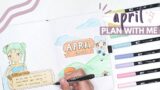 April 2021 Bullet Journal PLAN WITH ME | Harvest Moon Video Game Theme