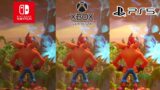 Crash Bandicoot 4: It's About Time PS5 vs Xbox Series X vs Nintendo Switch