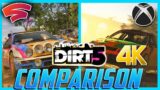 Dirt 5 4K Comparison – Google Stadia CCU vs Xbox Series X