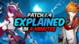 EVERYTHING NEW IN PATCH 1.4 IN LESS THAN 4 MINUTES | Genshin Impact