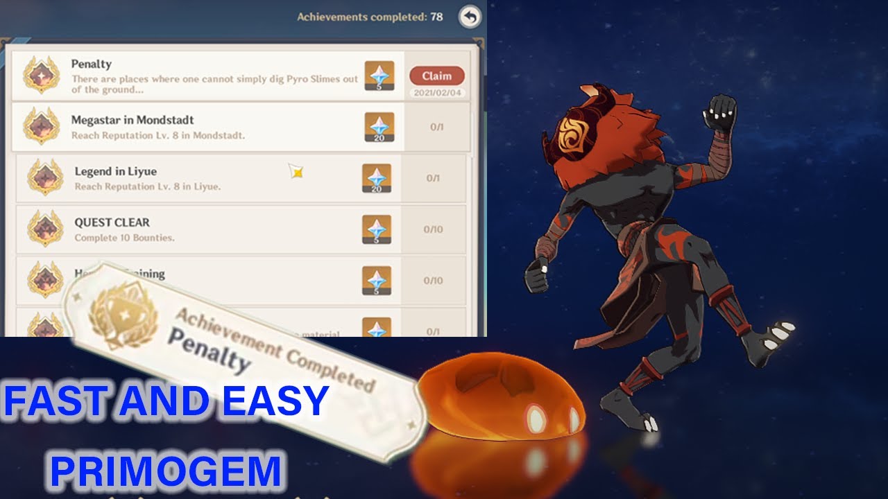 Easy Penalty Achievement Genshin Impact Game Videos