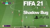 FIFA 21 PS5 player shadow bug during gameplay tele camera old trafford @ night