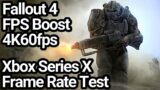 Fallout 4 Xbox Series X 4K 60fps Cap Frame Rate Test (FPS Boost | Backwards Compatibility)